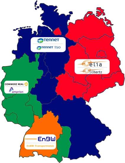 독일의 지역별 신재생에너지 담당 전문 업체.