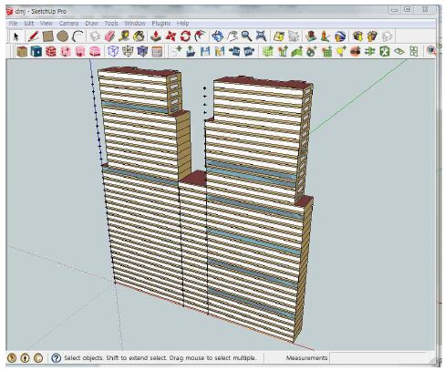 A Study case building structure on Sketchup program