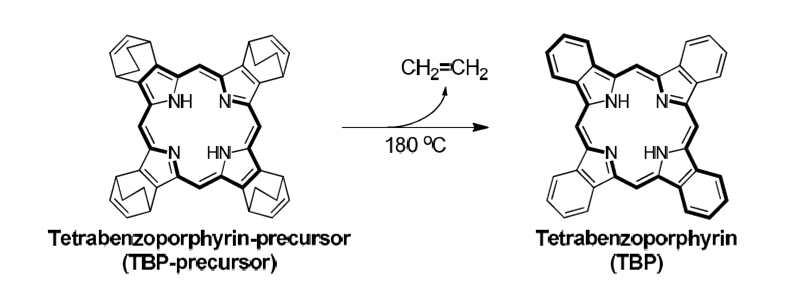 TBP-precursor의 retro-Diels-Alder 반응
