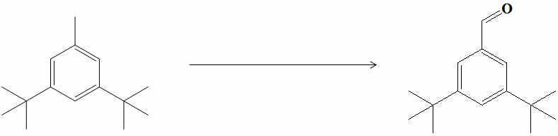 3,5-di-tert-butylbenzaldehyde의 합성 scheme