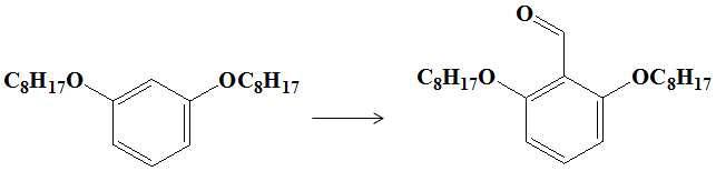 2,6-Dioctoxybenzenaldehyde의 합성 scheme