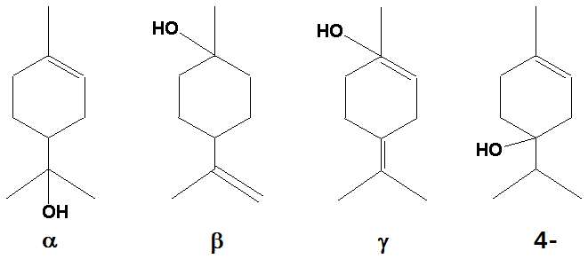 그림 23. 테르피네올(Terpineol) 분자 구조식