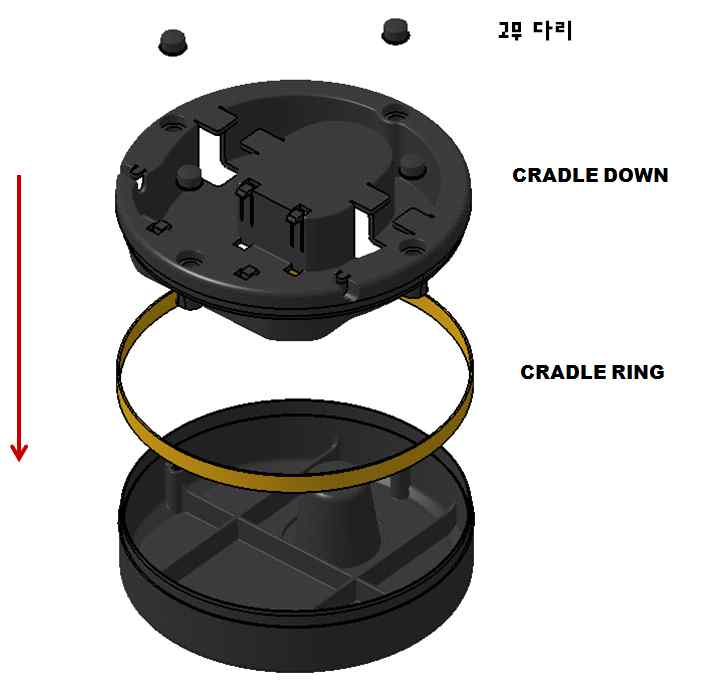 [ CRADLE ASS'Y 조립체 조립도 No. 2 ]