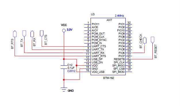 Bluetooth Interface Schematic