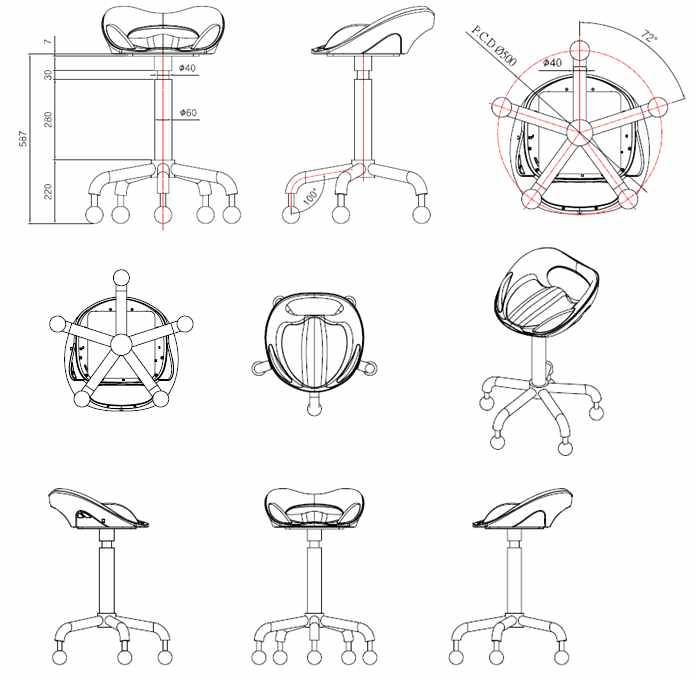 그림 19. Stool Type-D (최종 설계 디자인)