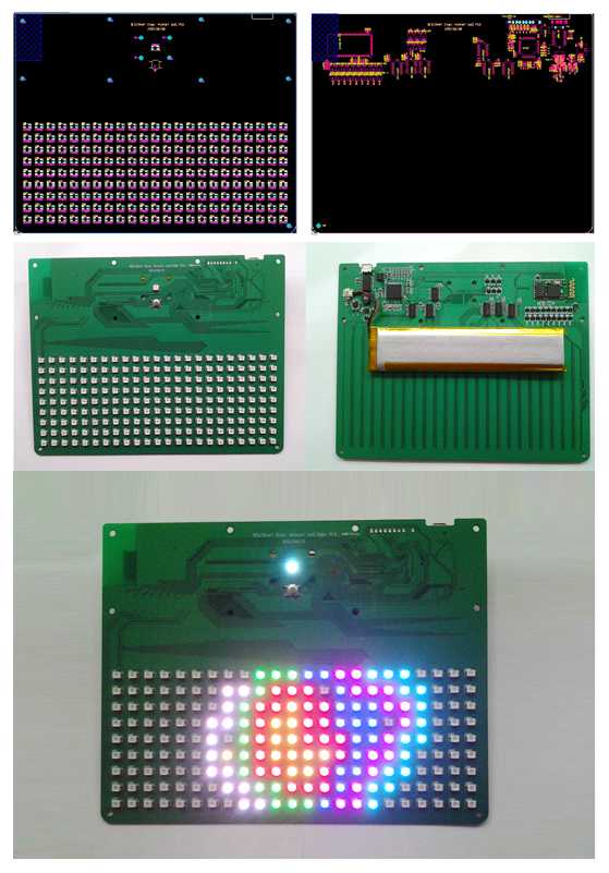 (그림 14 ) 리지드 PCB RGB LED디스플레이 메인보드 시연