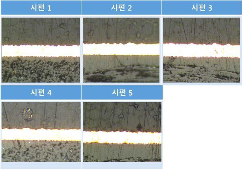 Thermal Shock Test의 X-section 사진