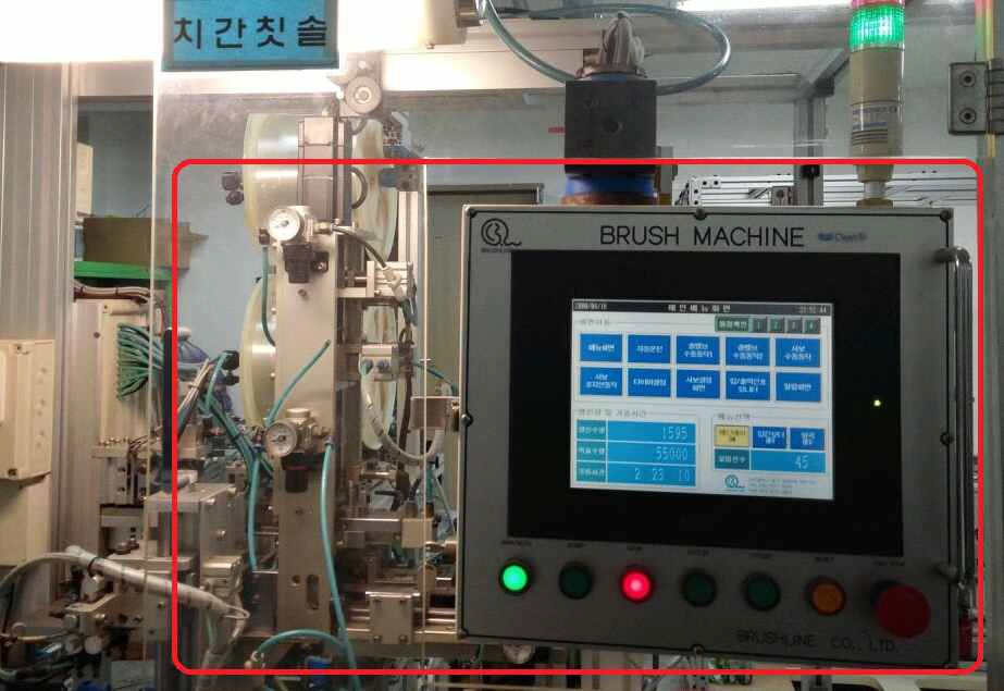 그림 52. 치간.칫솔용 생산자동화 시스템의 중앙제어장치부