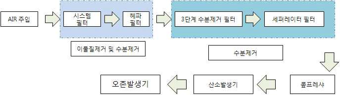 오존을 발생시키는 과정