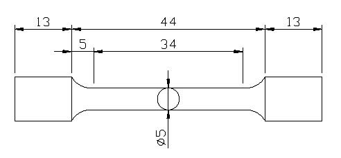 그림 5 기계적 물성 평가용 시험편의 형상