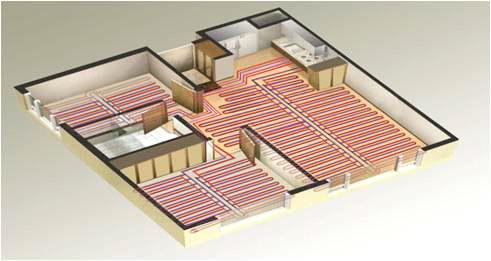 병렬식 바닥 난방 시스템 3D도면