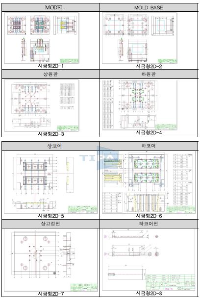 그림13. 금형 2D Drawing