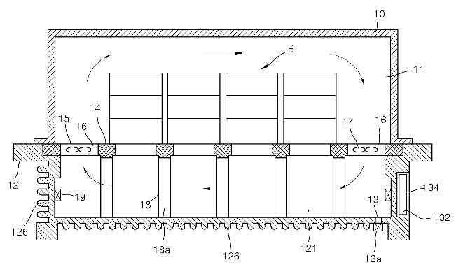 그림 2. 배터리 케이스 내부 구조(특허)