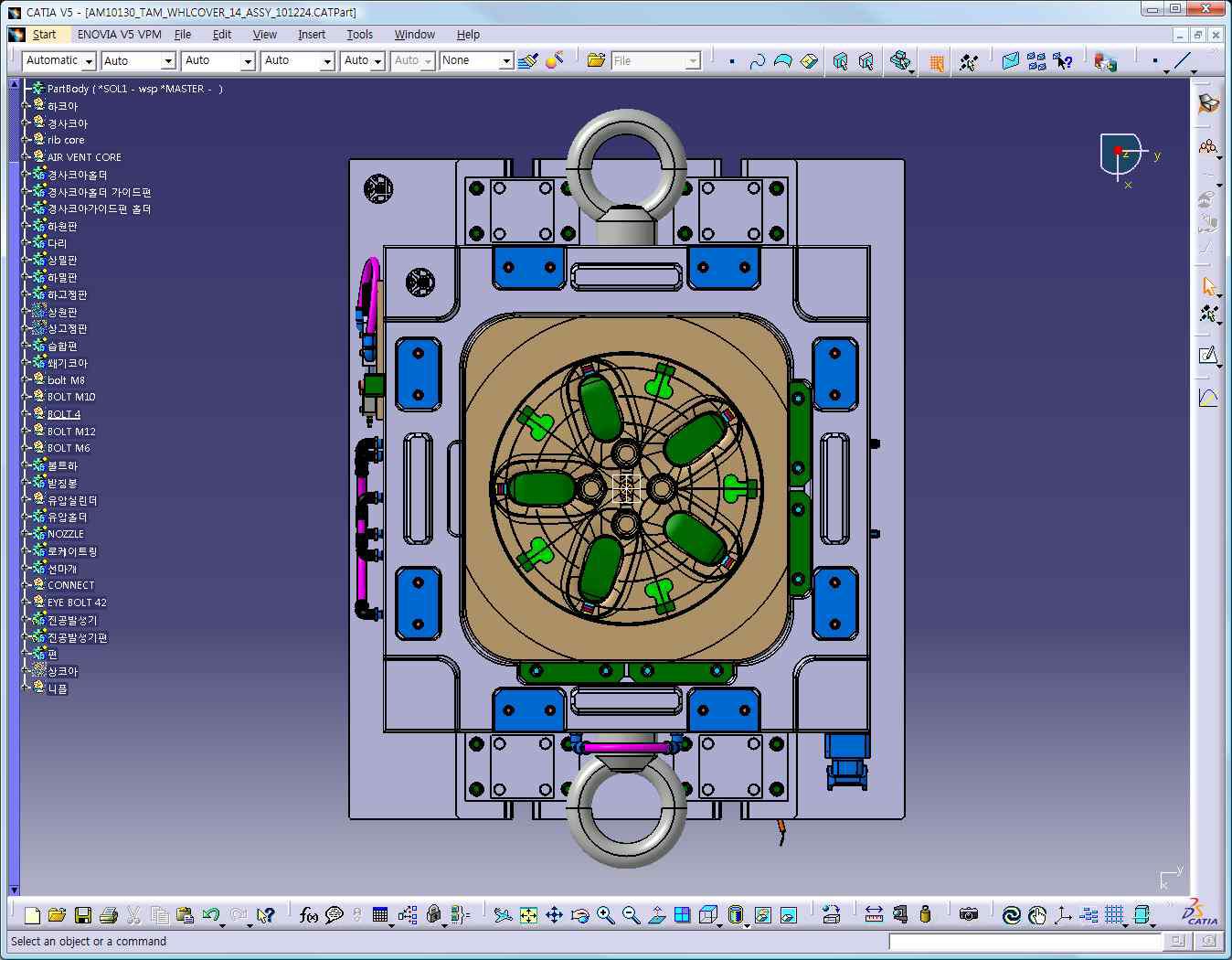 3D CAD 모델링을 통한 개발 금형 일례