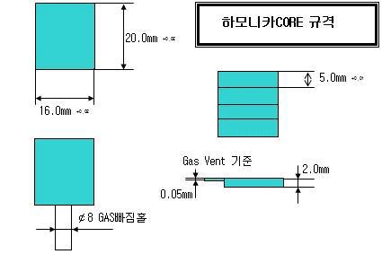 최종 하모니카 코어 규격