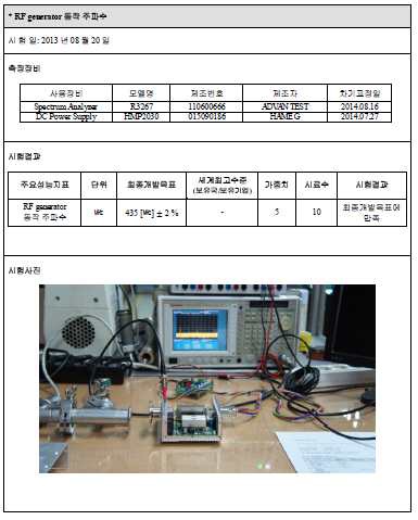 RF 동작 주파수측정