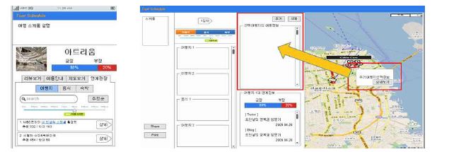 신청기술의 기술개발 종료시점에서의 사용자 인터페이스 가상안