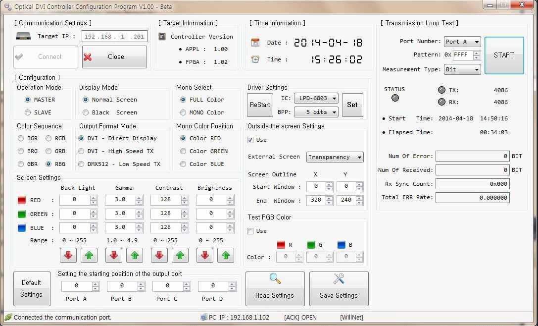 Fiber Optic controller configuration