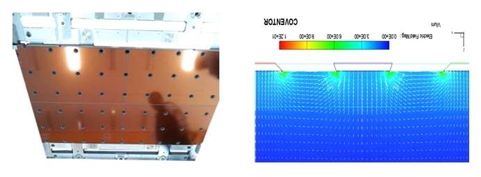 OLED 증착 장비용 폴리이미드 정전척과 전기장 분포