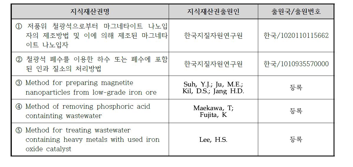 국내외 관련지식재산권 현황