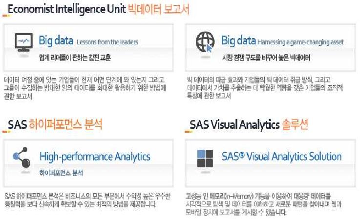 테라데이터(SAS)의 빅데이터 관련 제품군