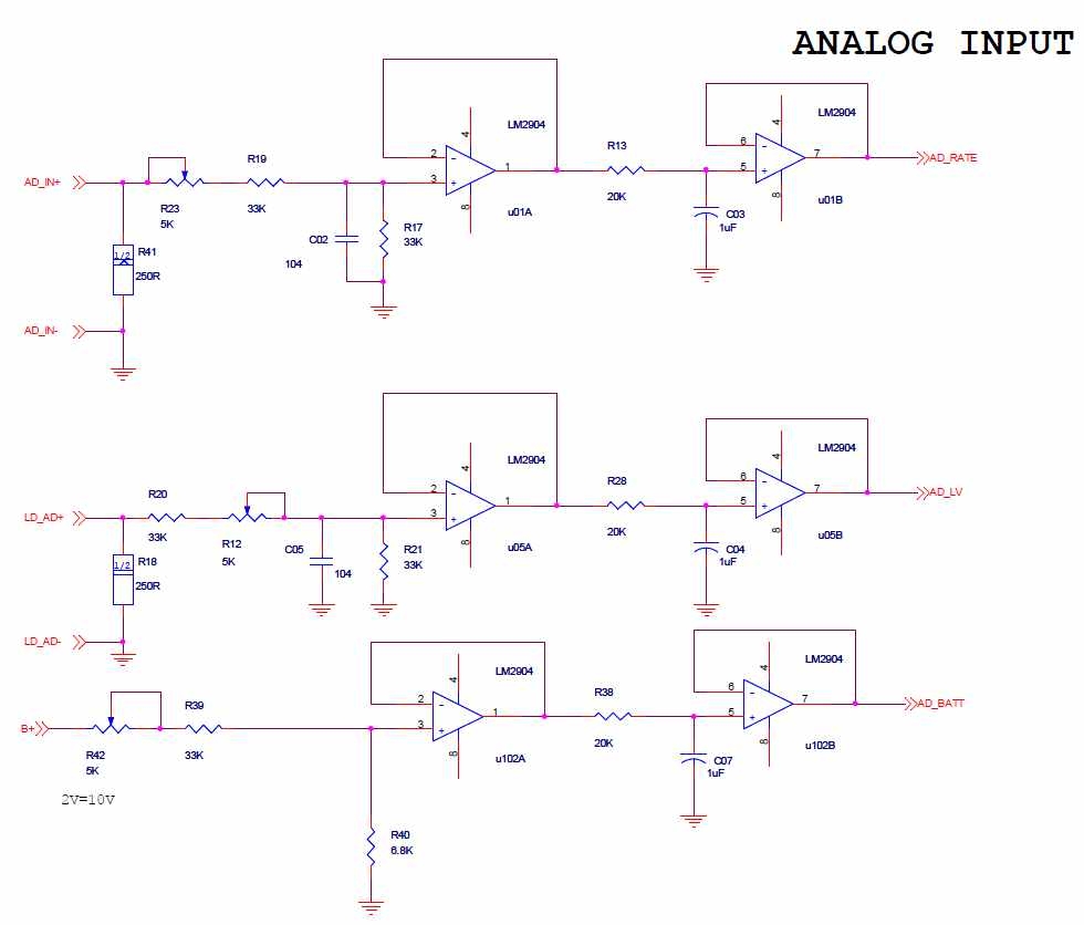 아날로그 입력 회로 구성도