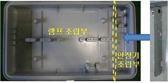 기존 무전극 터널등기구의 내부 구조 및 차폐막