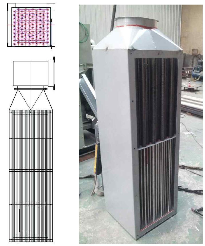 그림 82 폐열회수 열교환기 도면 및 사진