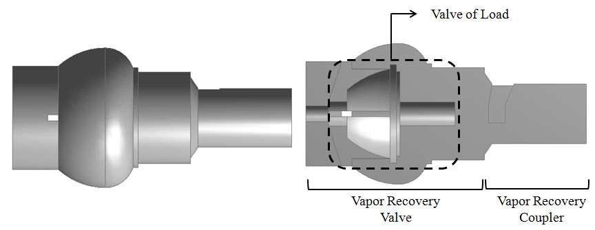 그림 62. Vapor Recovery valve의 기하학적 모델