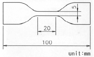 그림 80. 인장시험 시편 형상