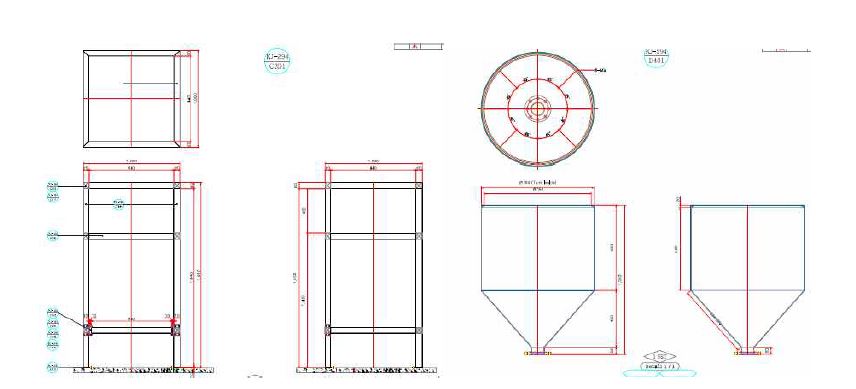 시제품용 Powder Measuring hopper & Dissolution system 도면