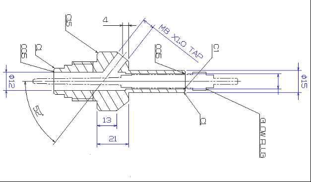 Pre-Heating Nozzle Adapter 시제품 도면