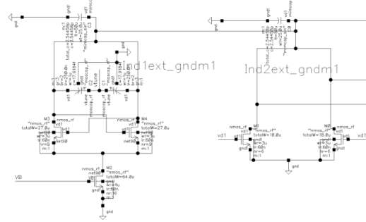 VCO, buffer 설계 schematic