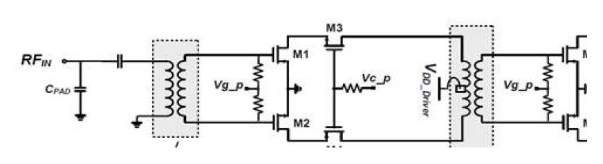 2단 cascode power amplifier 구조