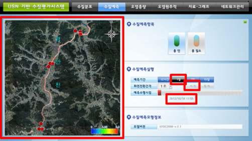 경안천 테스트베드에 구축된 실시간 수질예측 GUI