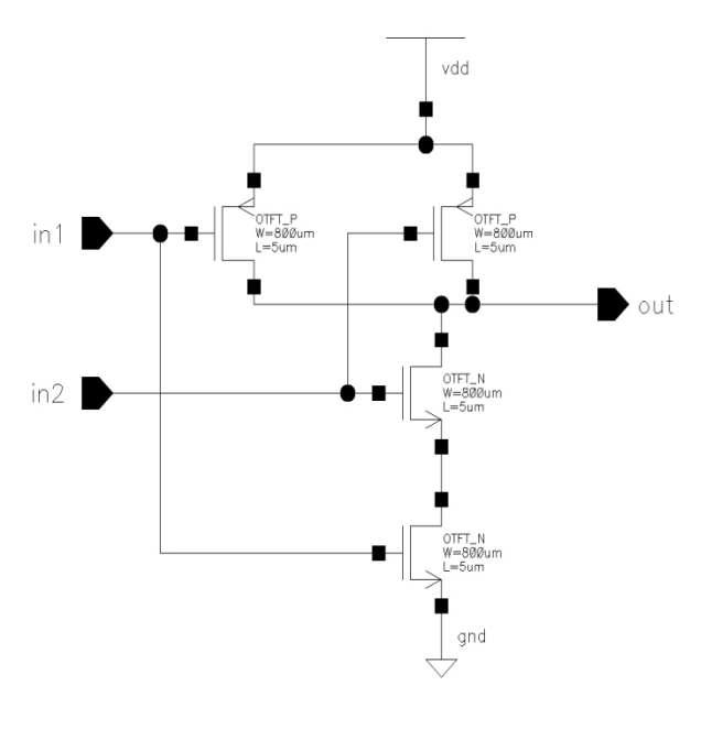 2-input NAND 로직 회로