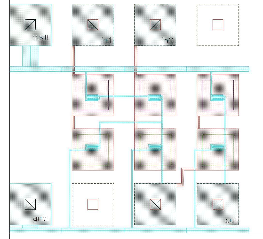 2-input OR 로직 레이아웃