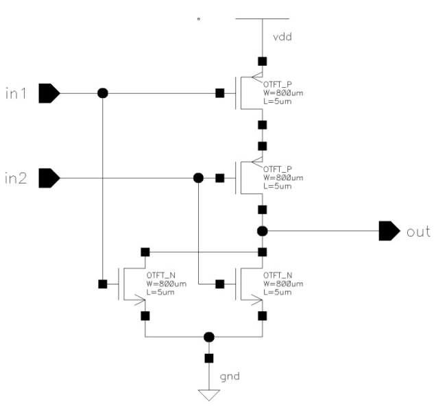 2-input NOR 로직 회로