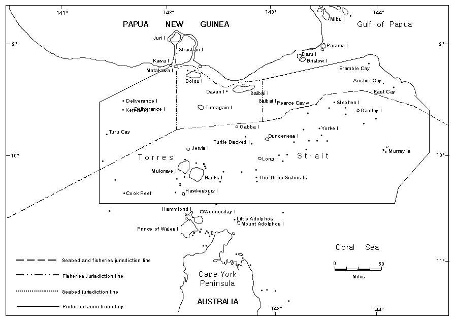 그림2 호주-파푸아 뉴기니아간 보호수역