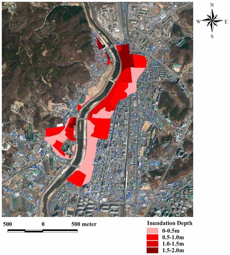 그림 5.5 2011년 동두천시 침수흔적도