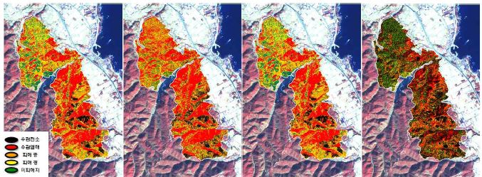 NDVI 및 NDVIpostfire 분석에 의한 산청산불 피해지 강도조사 및 변화