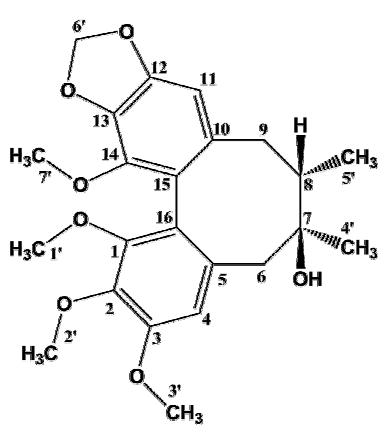 Structure of gomisin A