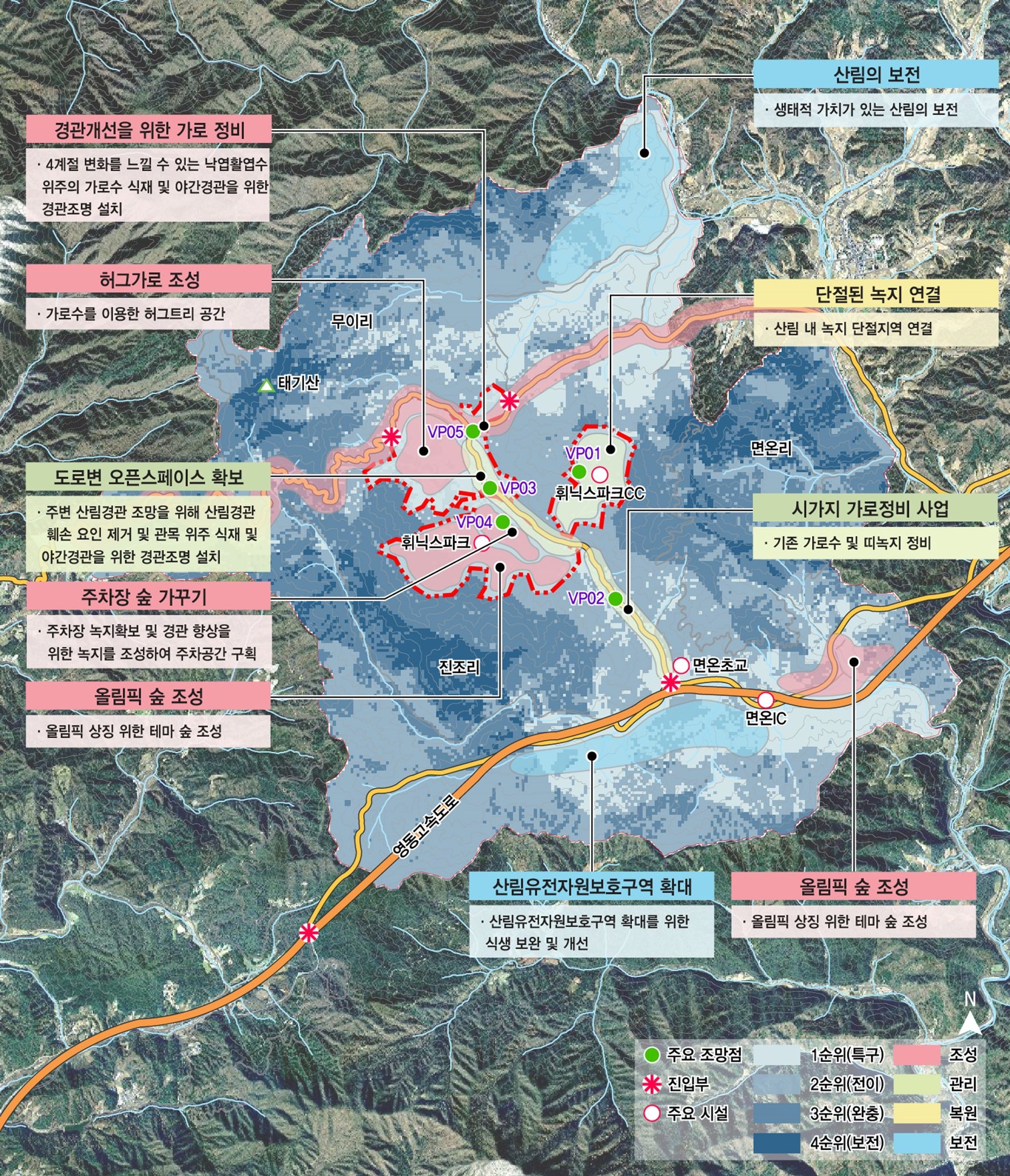 보광 휘닉스파크 지역 산림경관관리를 위한 사업구상안