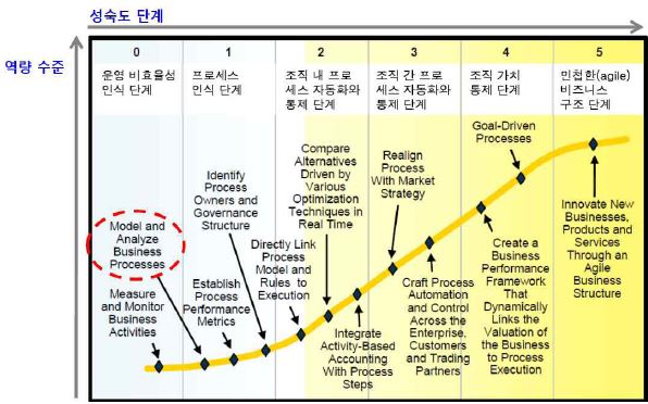 가트너 그룹의 BPM성숙도 모형