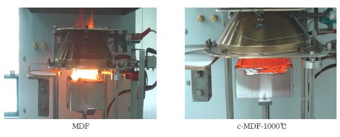 MDF와 탄화 MDF의 연소과정