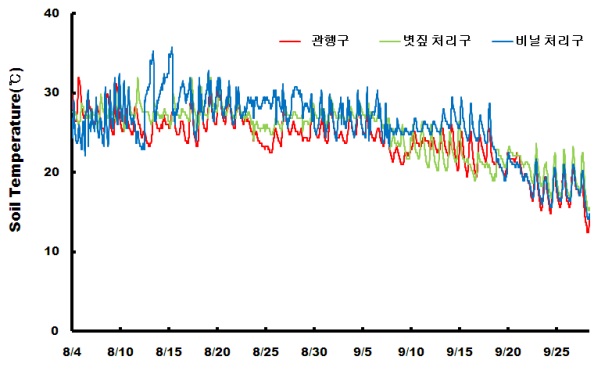 토양온도 변화(보성)