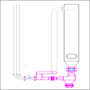 건식 분류층 반응장치(Turbo - Reactor) 부분