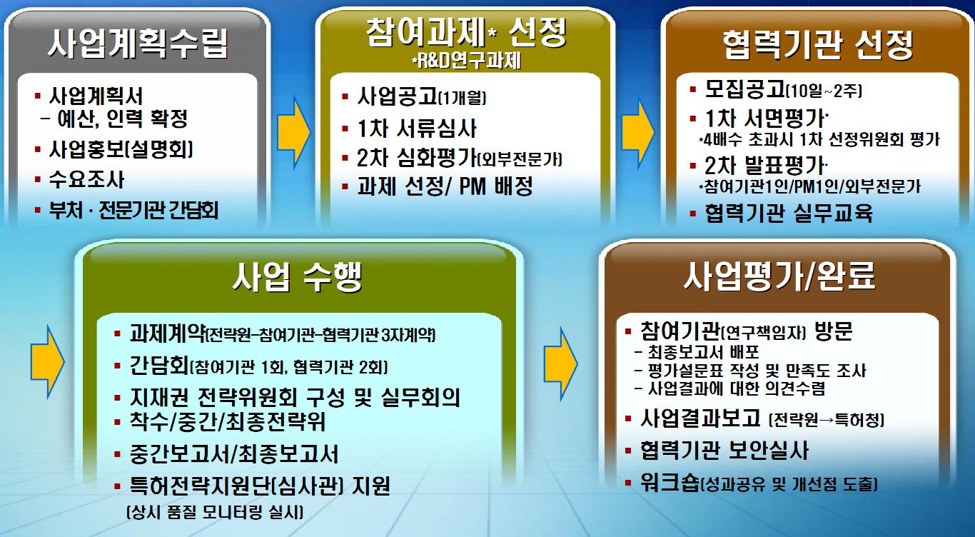 정부 R&D 특허전략사업 참여 절차