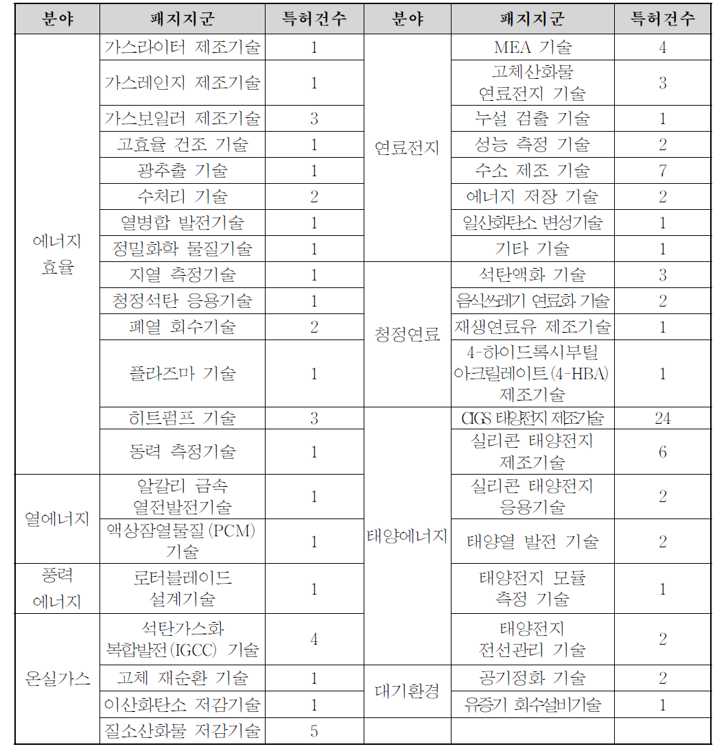 자산실사 대상특허 패키징결과