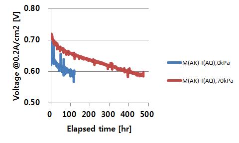 가압조건에서의 MEA 내구성